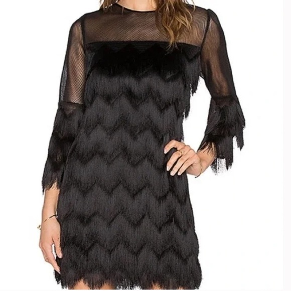 Alexis
Xiomarra Long-Sleeve Tiered-Fringe Shift Dress - Picture 3 of 12